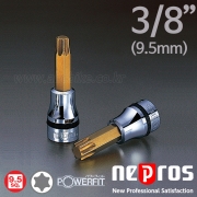 NEPROS 네프로스 3/8인치 티타늄코팅 별비트 소켓 복스 NQ6T