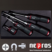 NEPROS 네프로스 플라스틱그립 타격 십자드라이버 세트 다가네 십자드라이버세트 NTD1P04